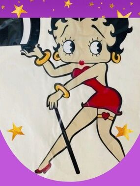 Vintage Betty Boop All That Jazz Decal 12 x 16